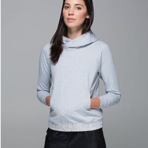 Lululemon Hoodie Sweatshirt All Good Pullover Heathered Grey Silver Size 4